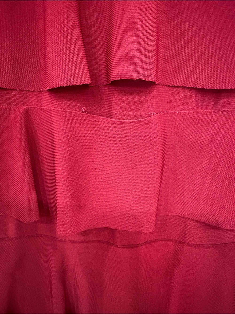 Women's Red Tiered Ruffle Maxi Skirt - Picture 4 of 5